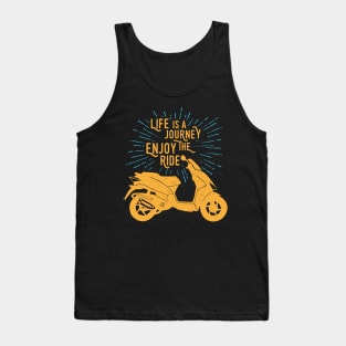 Life is a journey Enjoy the Ride Distress Quote Gift Tank Top